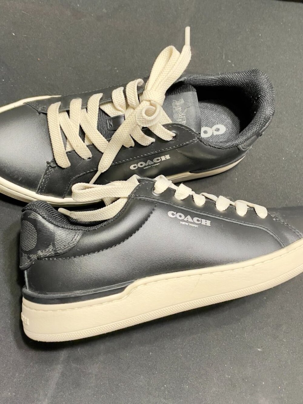 COACH Women’s -High Line Leather -Lace Up Sneakers-SIZE 6.5-Authentic